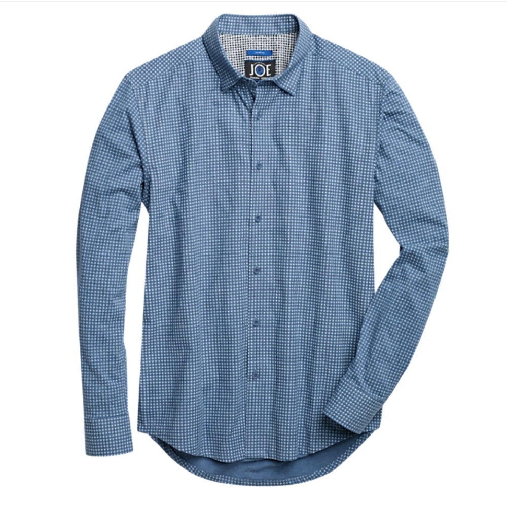 JOE Joseph Abboud Navy Patterned Sport Shirt